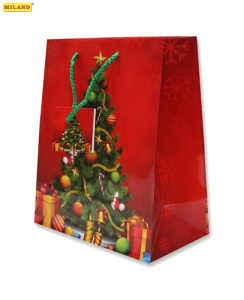 Пакет подарочный Новогодняя нарядная ёлка (M) ПП-6762