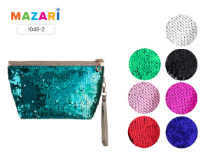 Косметичка с пайетками, 15х24 см