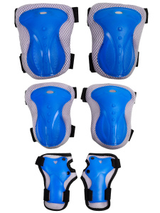 Набор защиты детский (7-18 лет) в сетке сине-голубой (арт.085B)