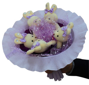 Букет Фиалка из мягких игрушек 5 шт (создай своими руками)