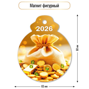 Магнит фигурный 2026 богатства