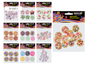 Пуговицы декоративные, ассорти 10 дизайнов