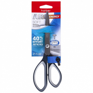 Ножницы Hatber 21,5см START SOFT Лёгкий Рез