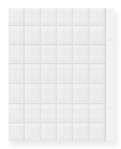 Лист для монет, 35 ячеек, 200*250мм., ПВХ