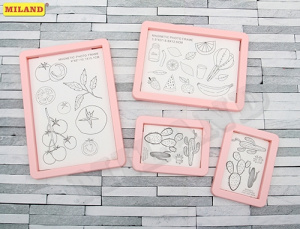 Набор Фоторамок на магните, 4 шт, розовая  ФР-9825