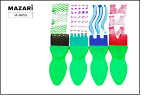 Набор фигурных кистей из EVA, 4 шт, ОПП-упаковка