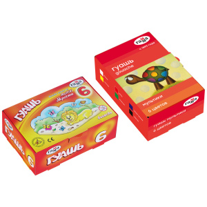 Гуашь Гамма /Мультики/, 06 цветов, 20мл, картон 221030