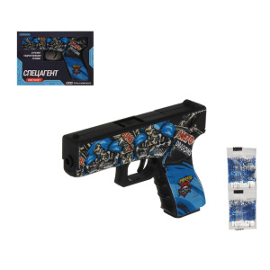 ИГРОЛЕНД Пистолет /Спецагент/,  гидрогелевые пули, PP,  20х14х4 см, 2 дизайна (10702070/180925/53282