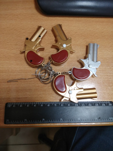 Брелок /Пистолет/ фонарик + лазерная указка, 8 см