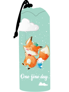 Пенал на молнии со шнурком МИЛЫЙ ЛИСЕНОК (ПН-3145) искусственная кожа, инд.ШК, 7,5х21 см