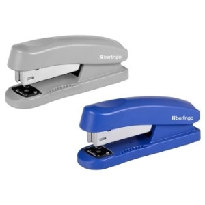 Степлер №24/6, 26/6 Berlingo /Universal/ до 30л., пластиковый корпус, синий H31001
