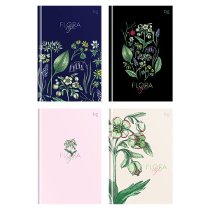 Бизнес-блокнот А6, 64л., евроформат, BG /Beautiful flowers/, матовая ламинация, тиснение фольгой