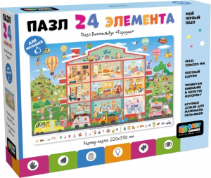 Baby Games. пазл Виммельбух.24Эл.Городок. 07658