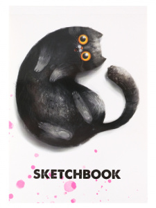 Скетчбук Черный кот А5, 48л, КБС С48-6935