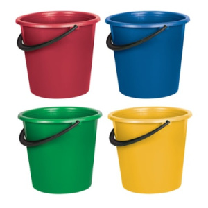 Ведро 10 л, без крышки, пластиковое, хозяйственное, УСИЛЕННОЕ, цвет ассорти, мерная шкала, LAIMA, 60