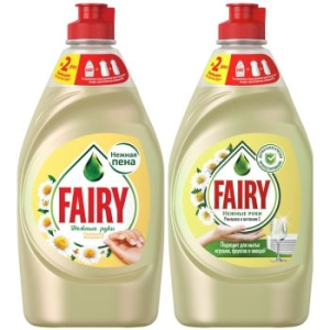 Средство для мытья посуды Fairy /Нежные руки. Ромашка и витамин Е/, 450мл 8001090016928