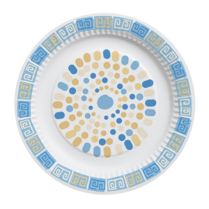 Набор бумажных тарелок Мозаика, 6 шт d=180 мм