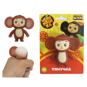 Игрушка-антистресс тянучка Чебурашка наполнение мука, блистер Супер Жим в кор.2*24шт