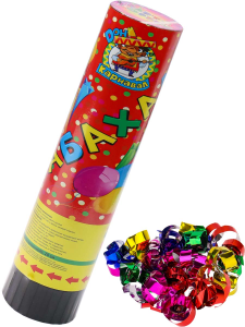 Хлопушка. Бабахалка. Серпантин (фольгированный) 20 см. Х-1458