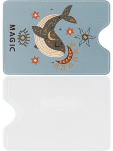 Обложка на пропуск/проездной / Магический кит / ПВХ ОП-2700