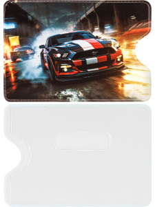 Обложка на пропуск/проездной / Дерзкий гонщик / ПВХ ОП-2697