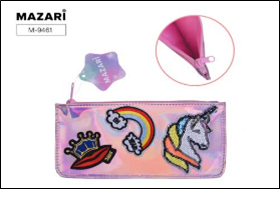 Пенал-косметичка TEMPO, 20,5х10 см, на молнии, полиуретан, ОПП-упаковка