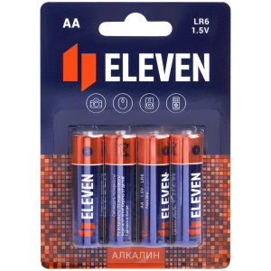 Батарейка Eleven AA (LR6) алкалиновая, BC4 301748 ЦЕНА ЗА 1 ШТ (10702070/150323/3106408/2, Китайская