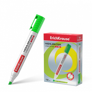 Текстмаркер ErichKrause® Visioline V-40, цвет чернил зеленый (в коробке по 12 шт.)