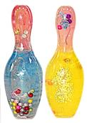 Лизун-мялка /Кегли/ с шариками и блестками, 16 см