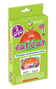 Англ5. Толстый кот (Fat Cat). Читаем сочетания слов. Level 5.  Набор карточек