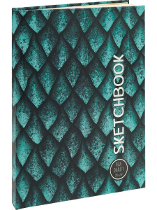 Скетчбук А5 Чешуя (7БЦ, 40 л, на резинке, 100г ) (айвори) С40-4208