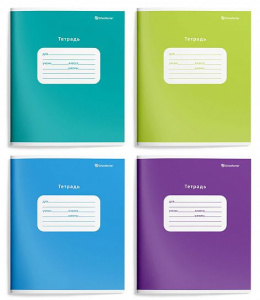 Тетрадь 18 л. кл. Schoolformat ОДНОТОННЫЕ мел. карт., ВД-лак