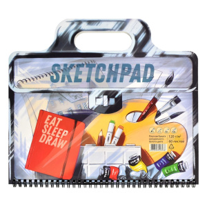 Скетчпад 295х260 мм, 60 л, блок - белый офсет 120 г/м², арт. 59742 ПОРТФЕЛЬ ХУДОЖНИКА /обложка полно