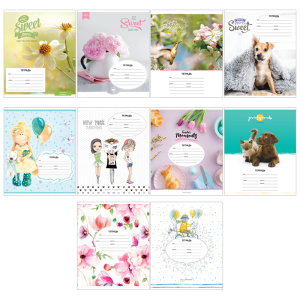 Тетрадь 12л., косая линия ArtSpace /Микс. Для девочек/ Т12нл_17883