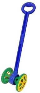 Каталка /Весёлые колёсики с шариками (сине-зелёная),  15,3*11,8*55,5 см