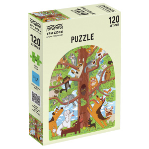 Пазл с заданием  120 эл. ТРИ СОВЫ /Охота на котов/ ПК120_54592