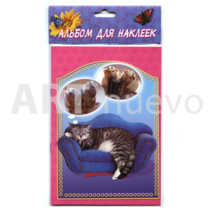 Альбом для стикеров 21х14.5 см. Ассорти.