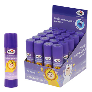 Клей-карандаш Гамма /Малыш/, 15г, с индикатором, ПВП 1482022.15 (10317120/081123/3182045, Китайская 