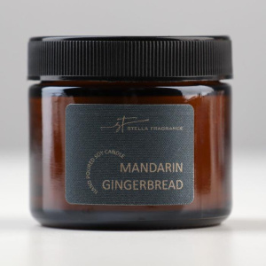 Свеча ароматическая в банке /MANDARIN GINGERBREAD/,соевый воск,50 г,мандарин, пряник 7030426