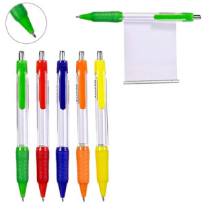 Ручка шариковая автоматическая ШПАРГАЛКА, СИНЯЯ, пулевидный пиш.узел 1.0мм, корпус пластиковый прозр