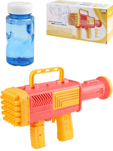 Генератор мыльных пузырей 50мл, на бат. (23х6.5х16см, цвет оранжевый , в коробке) (арт. МПЗ-8202)