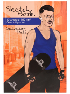 Скетчбук А4 Дали (7БЦ, мат лам+твин лак, 40л, 150г) С40-2717