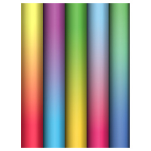 Упаковочная бумага глянц. 70*100см, MESHU /Bright gradient/, 80г/м2, ассорти 5 дизайнов