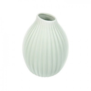 Ваза декоративная светло-зеленая из фаянса / 15.5х15.5х20 арт.43820