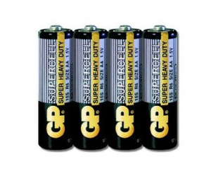 Батарейка GP Supercell AA (R06) 15S солевая, OS4 GP 15PLEBRA-2S4