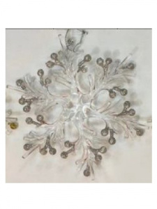 Новогоднее подвесное украшение из акрила Удивительная снежинка 14,5*14,5 см НУ-5024