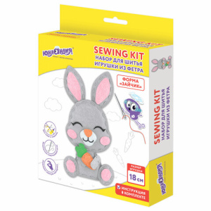 Набор для шитья игрушки из фетра /Зайчик/, ЮНЛАНДИЯ, 664489