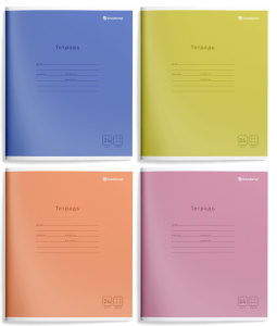Тетрадь 24 л. кл. Schoolformat МОНОТОННЫЕ ЦВЕТА мел. карт., ВД-лак