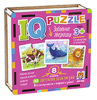 IQ Пазл деревянный. Забавные зверюшки 3+