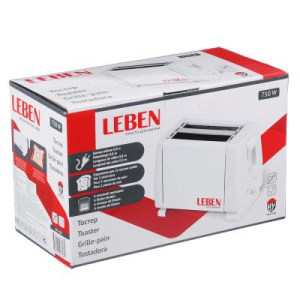 LEBEN Тостер 750Вт, 2 отдела, функция выжигания фигурки на хлебе, 6 степеней поджарки, арт.HJT-016 (